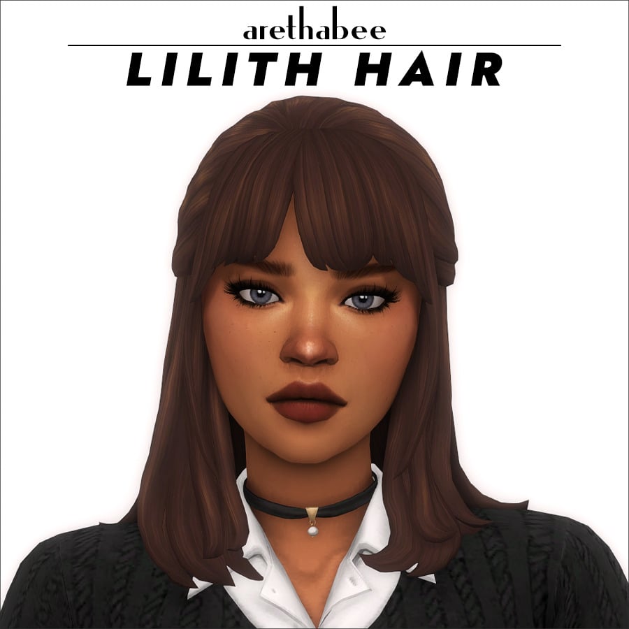 Lilith Hair Aretha X Qicc Téléchargement CC Sims Par Arethabee