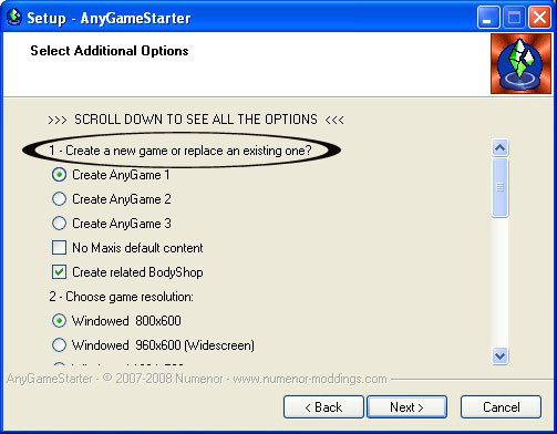 Installer une copie des Sims 2 avec AnyGame Starter