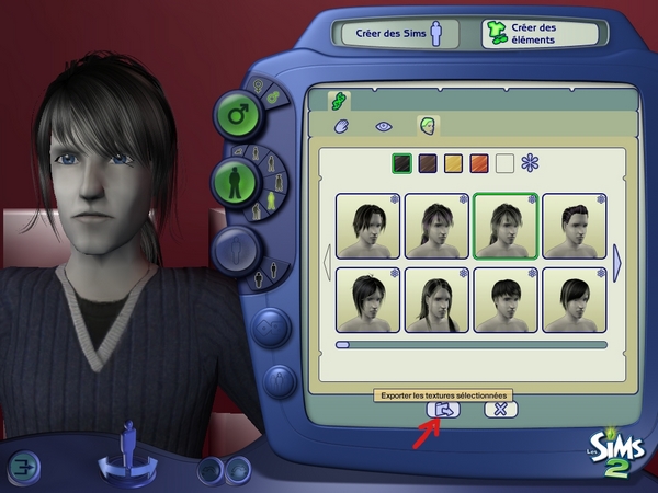 Recolorer une coiffure Sims 2 avec la Boit@look et Gimp