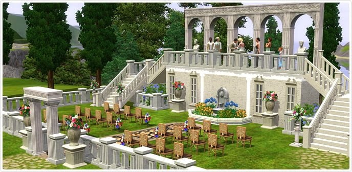 Terrain mariage Sims 3