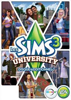 Pochette Les Sims 3 University, Sims