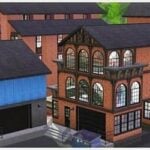 Bâtiments virtuels style industriel dans Les Sims.