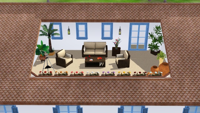Créer une terrasse dans une toiture classique dans Les Sims 3