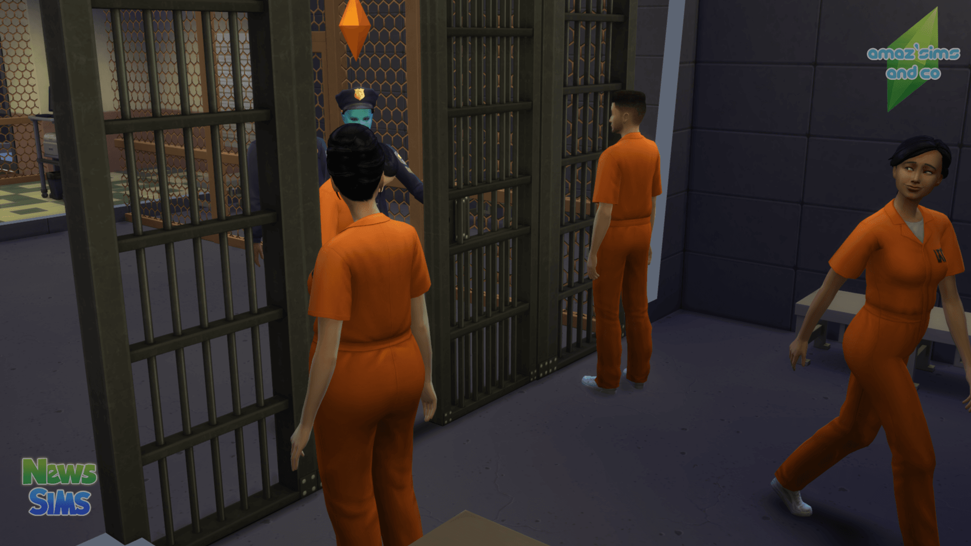 Prison sims 4 au travail
