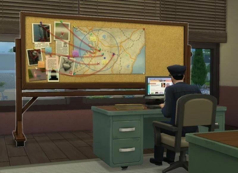 The Sims 4 At Work investigator