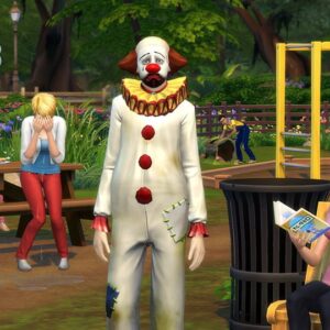 Sims dans un parc.