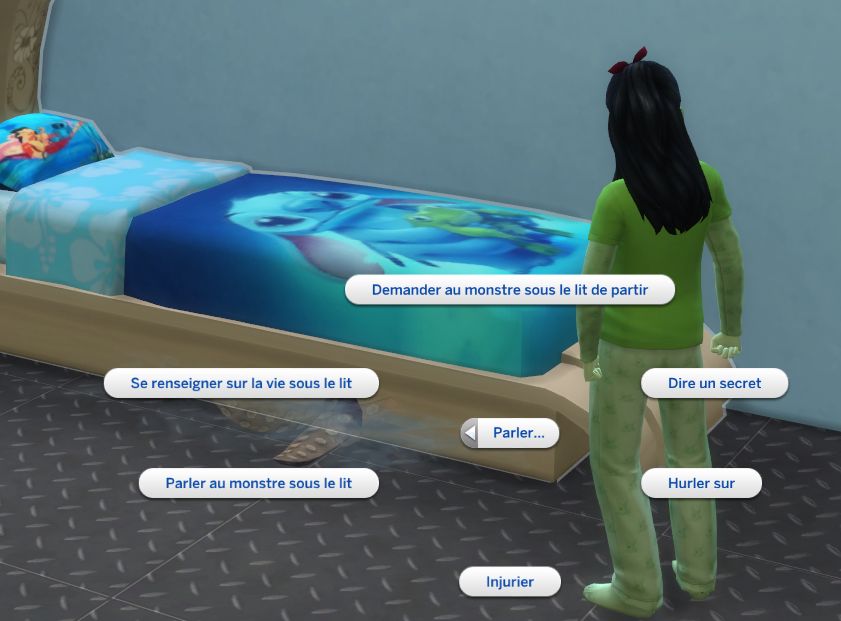 Le monstre sous le lit dans Les Sims 4
