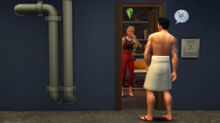 Sims chatting.