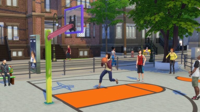Basketball court in Sims