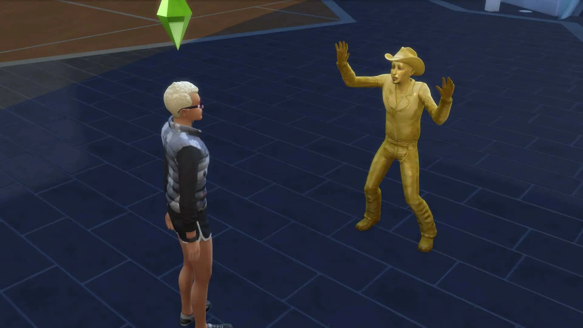 Statue vivante sims 4 vie citadine