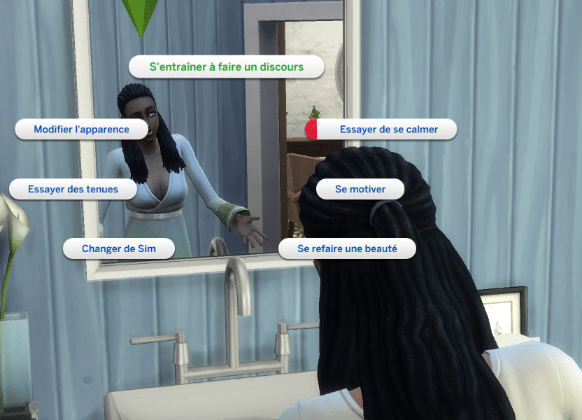 S'entrainer discours Sims 4