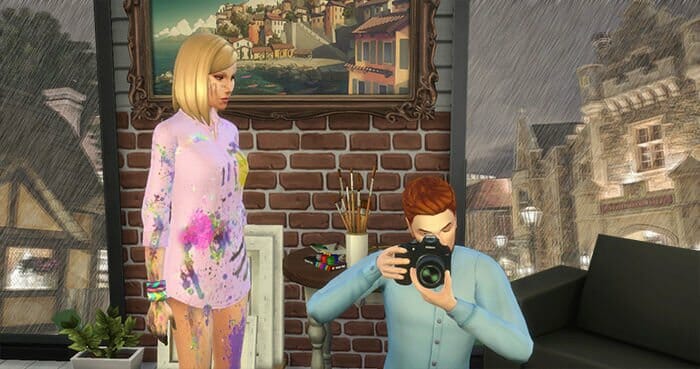 Séance photodans Les Sims