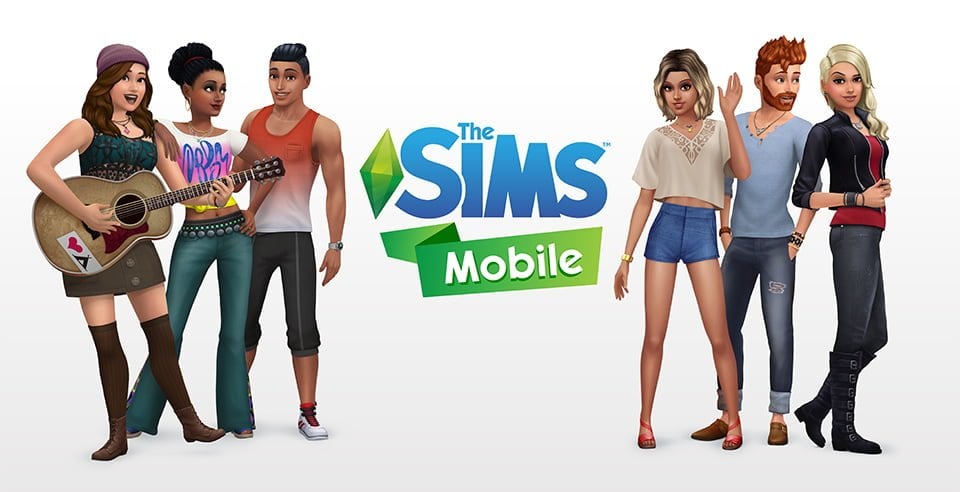 Sims divers du jeu "The Sims Mobile".