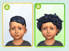 Coiffures Sims 4 Bambins