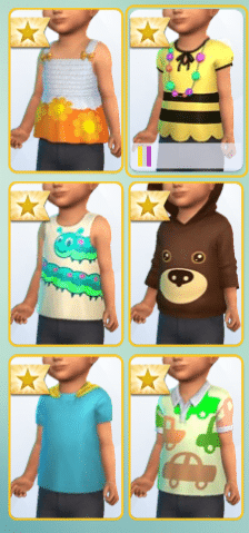 Tenue Sims 4 Bambins