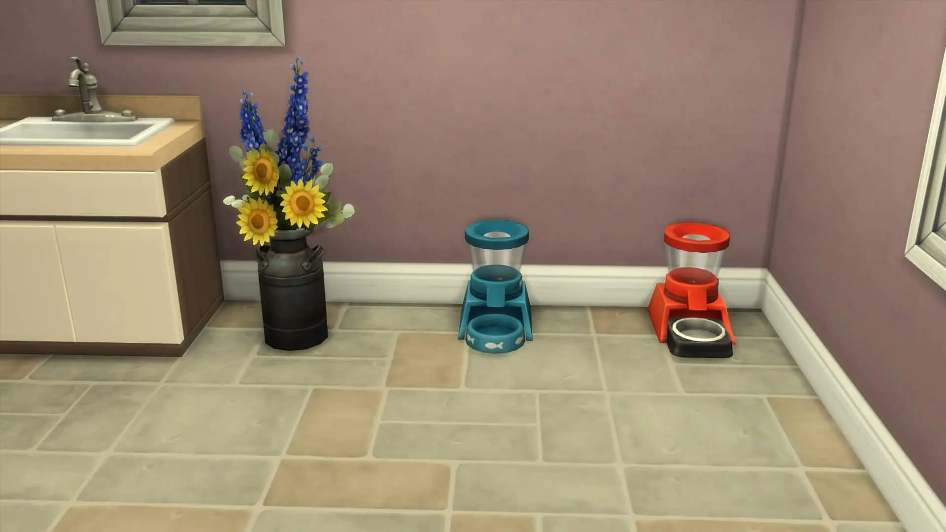 Distributeur nourriture gamelle sims 4 chiens et chats