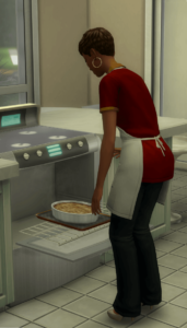 Sims cooking in The Sims.