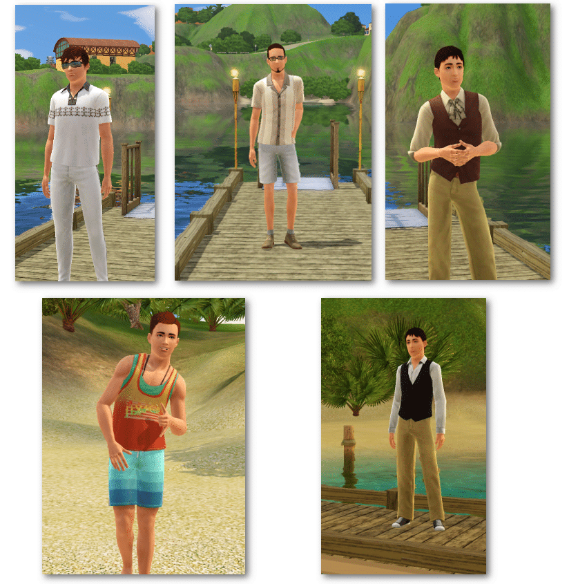 Tenues Sims 3 Ile de Rêve