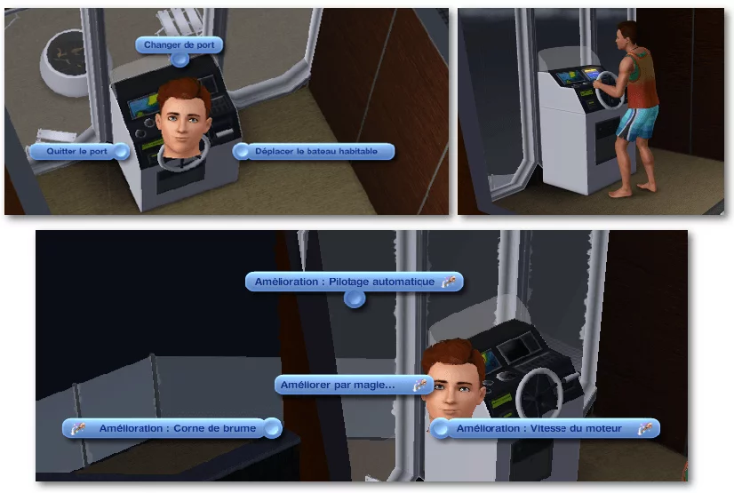 Conduire bateau sims 3 ile de rêve