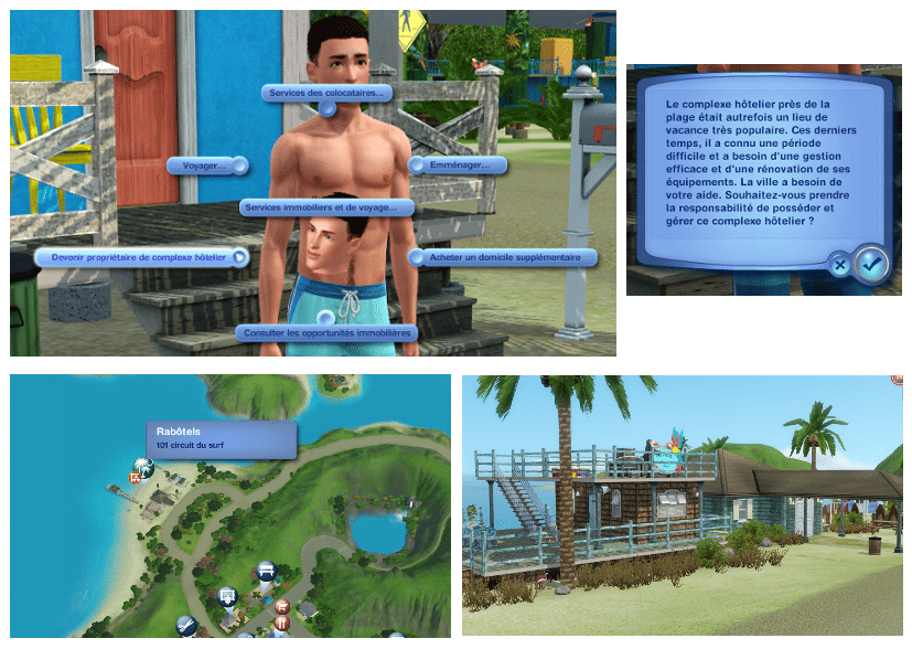 Complexe hôtelier sims 3 ile de rêve