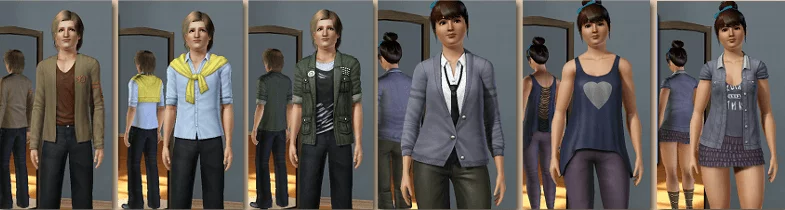 Tenues Sims 3 University
