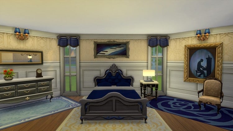 Inspiration chambre chic Sims 4