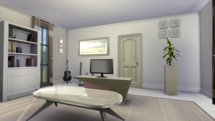 Salon blanc Sims 4