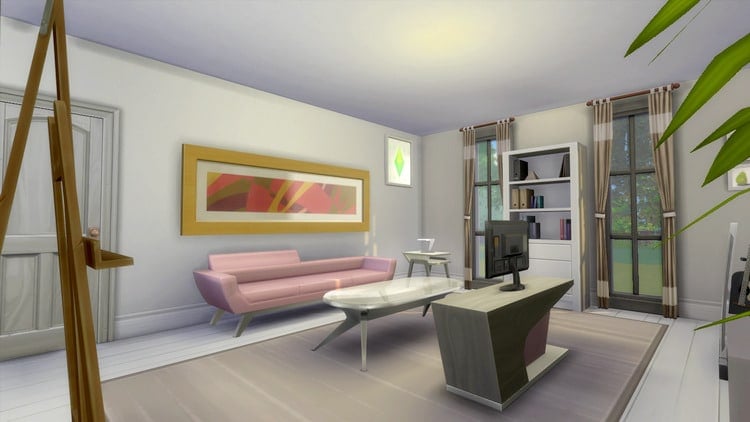 Salon blanc Sims 4