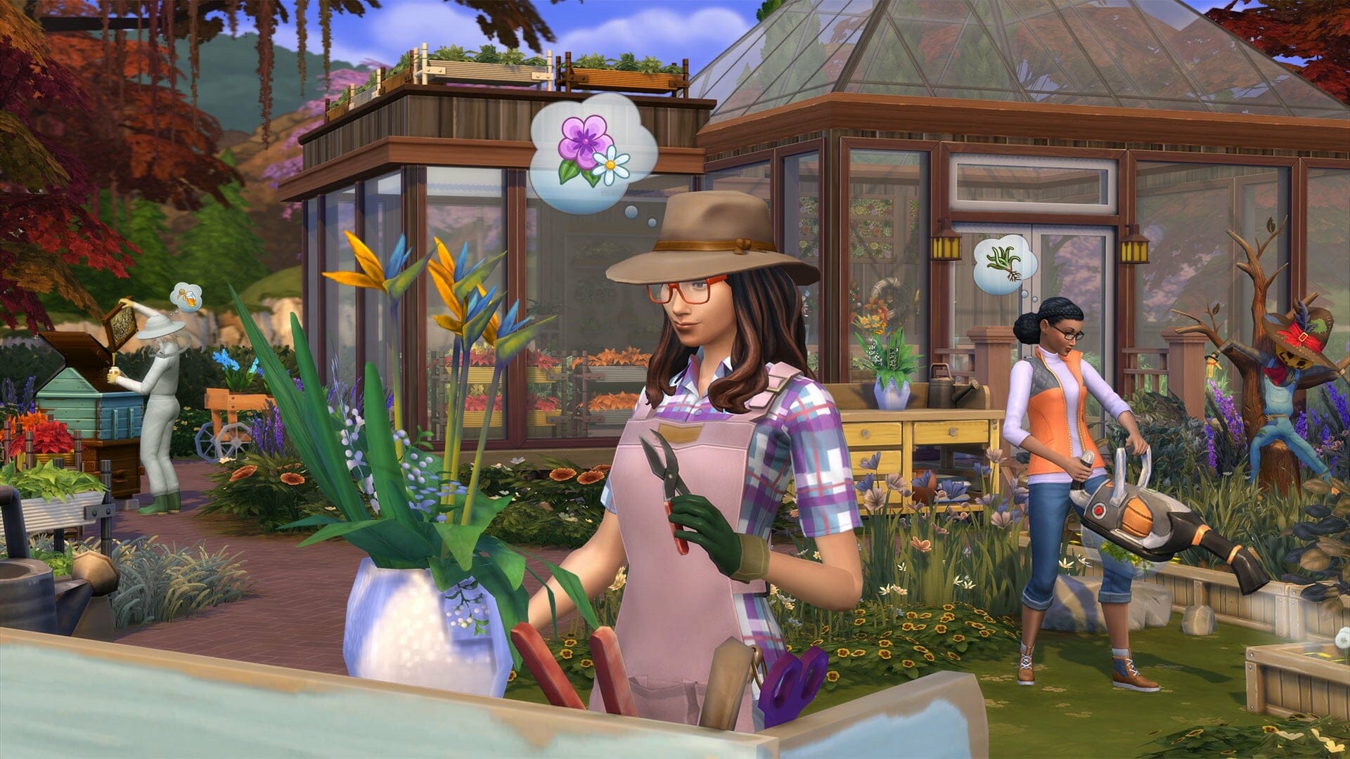 Jardinage dans Les Sims.