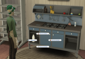 Sims cuisine à la maison.