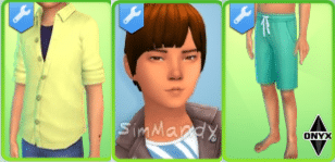 Contenu personnalisé Sims 4 été enfant