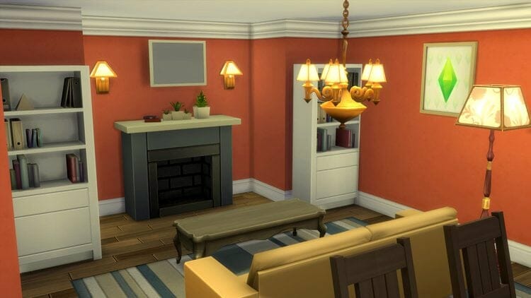 Salon moderne Sims.
