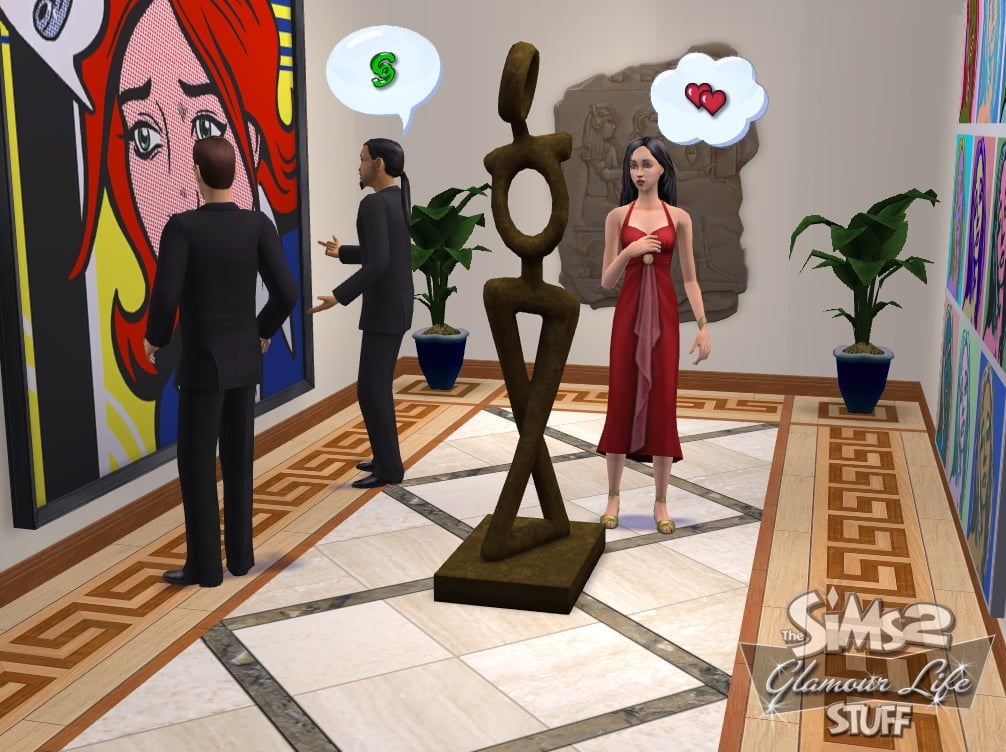 Description officielle des Sims 2 Glamour