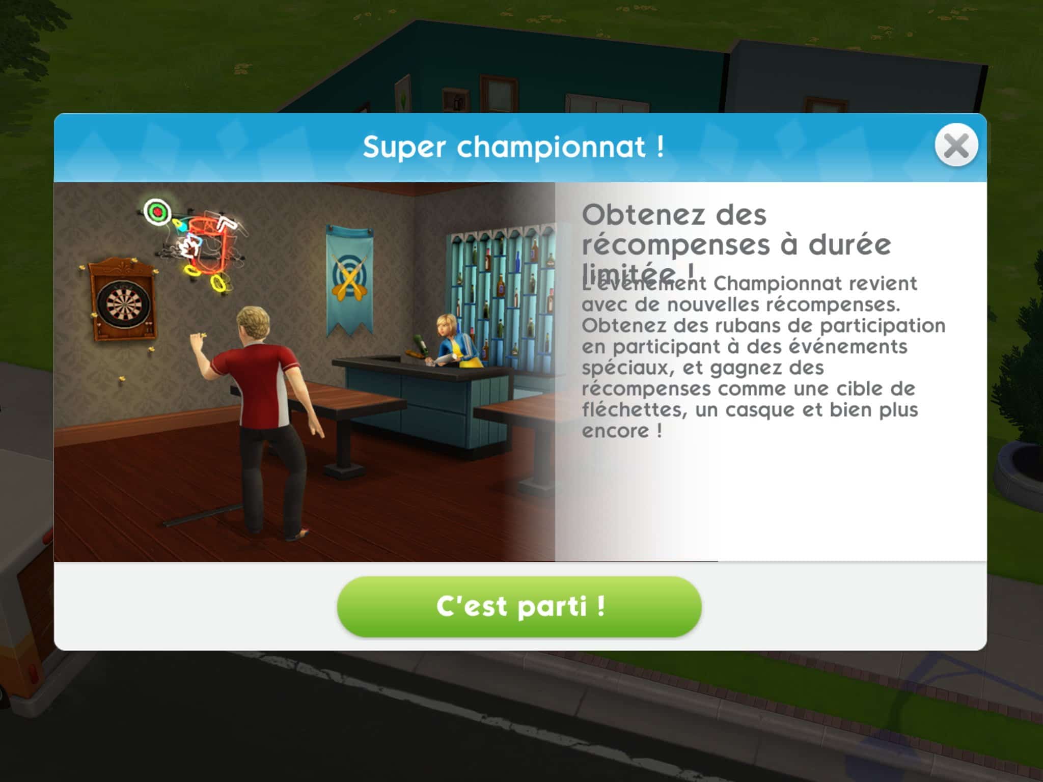 La quête Super Championnat des Sims Mobile