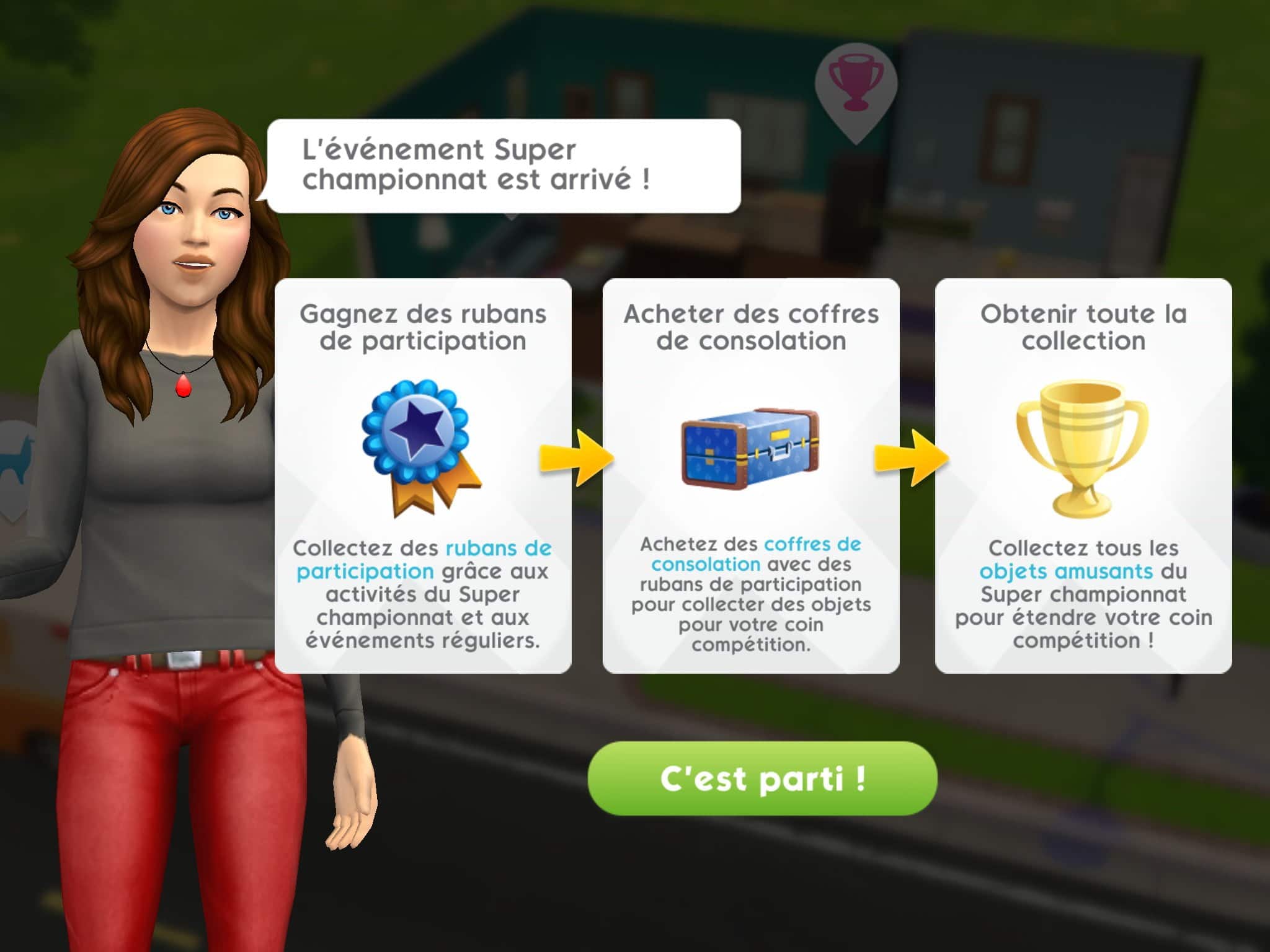 Zoom sur la quête Super Championnat des Sims Mobile