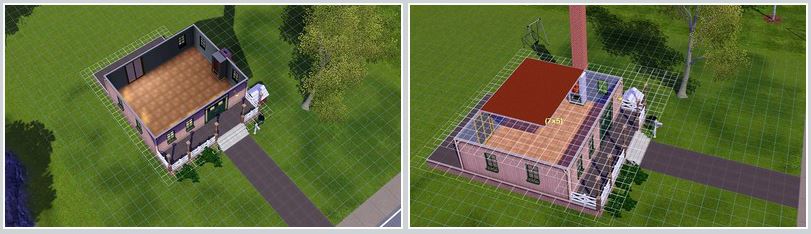 Construire un toit dans les Sims 3