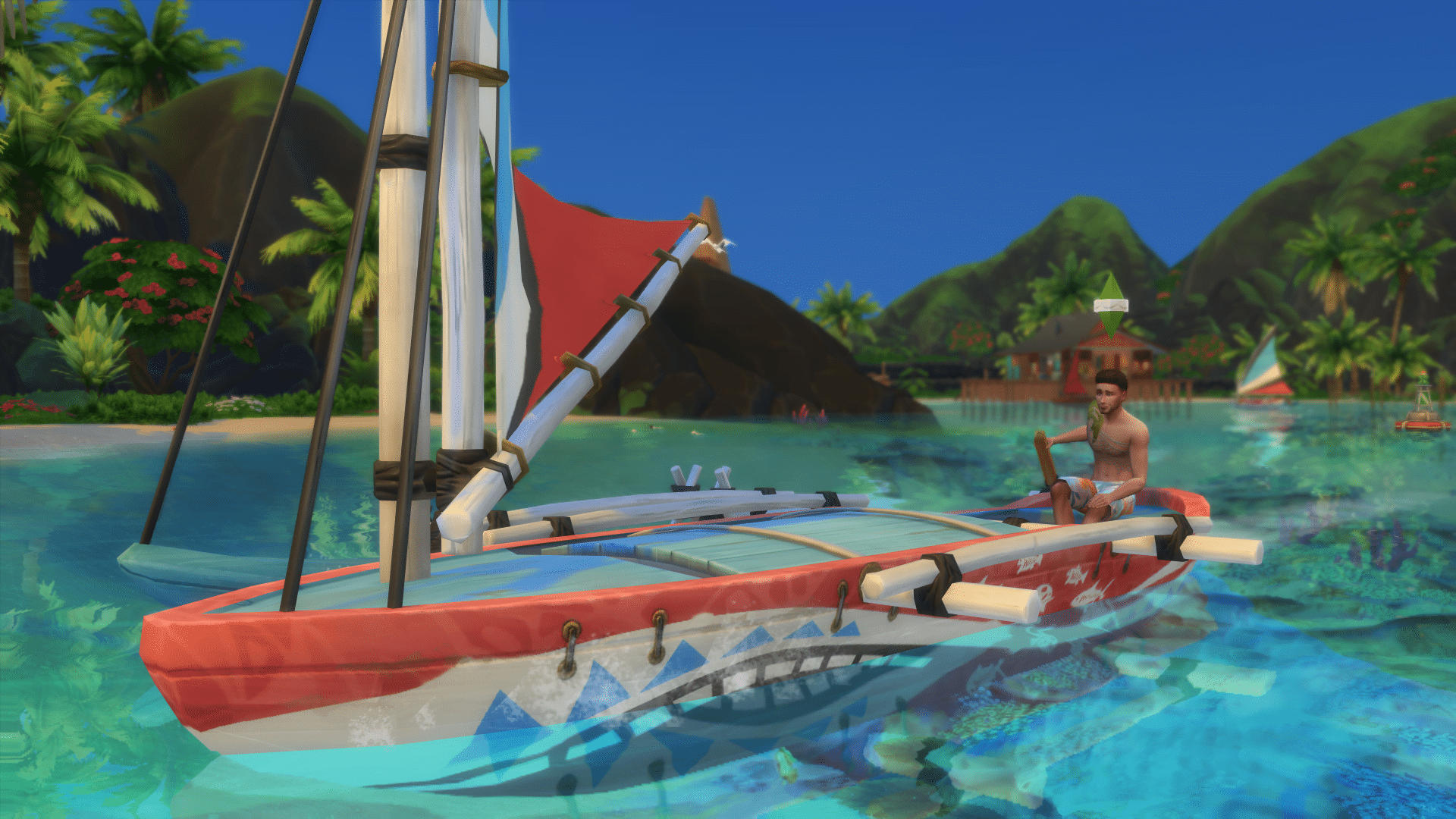 Canoë sims 4 iles paradisiaques