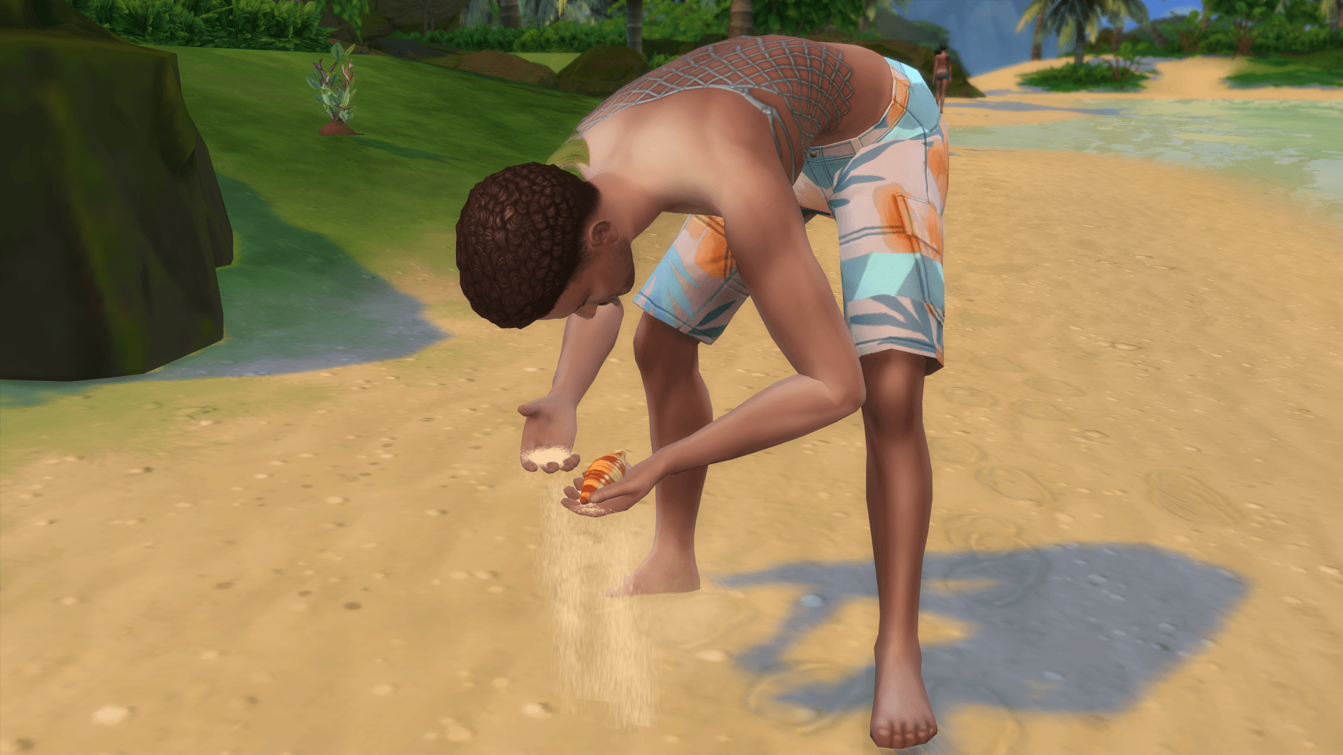 Nettoyage plage Sims 4 Iles Paradisiaques