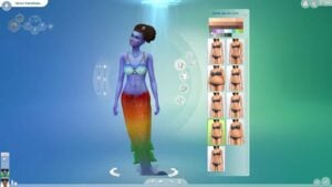 Sims sirena en Los Sims.