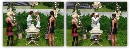 Décoration de gâteau de mariage en extérieur.
