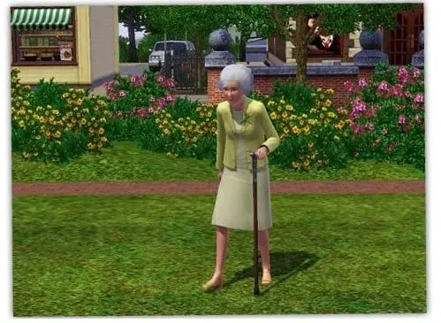 Sims âgé dans Les Sims.