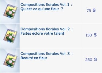 Composition florale Sims 4 Saisons