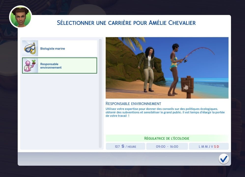 Responsable environnement Sims 4 Iles Paradisiaques