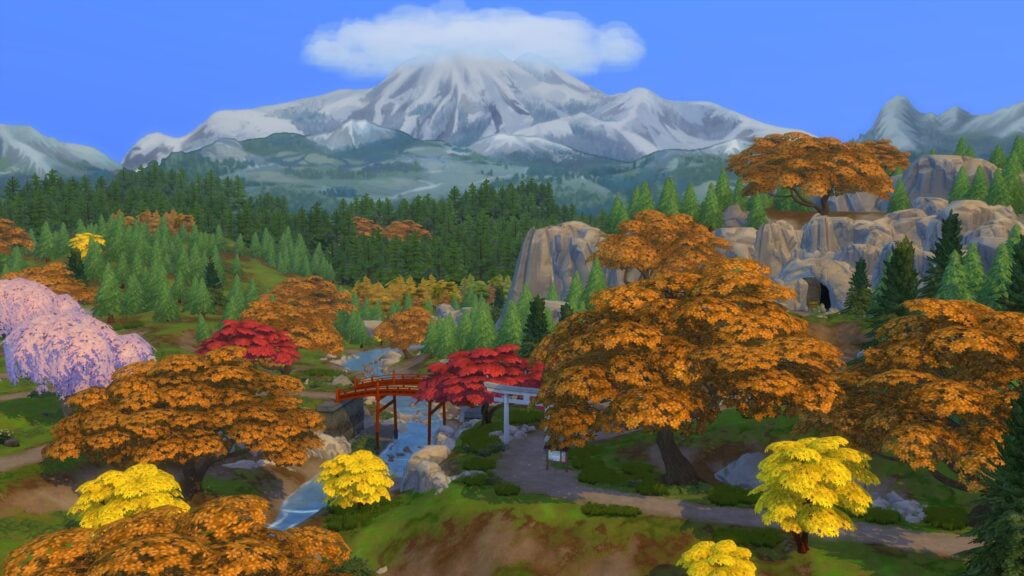 Les paysages d'automne chez Les Sims 4
