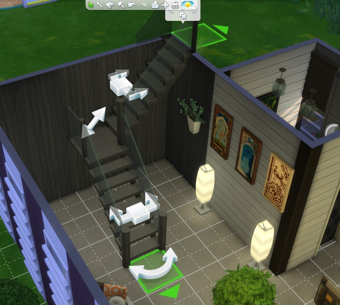 Pivoter escalier Sims 4