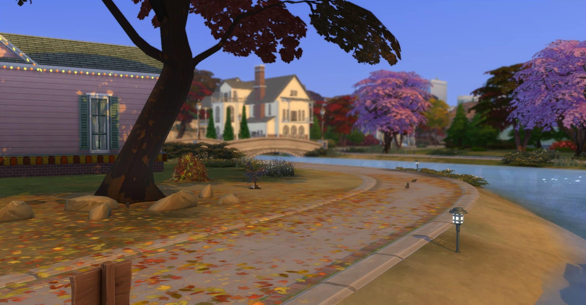 Scène automnale des Sims