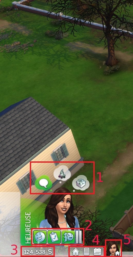 Les souhaits dans Les Sims Interface Sims 4