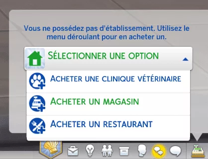 Acheter un magasin sims 4