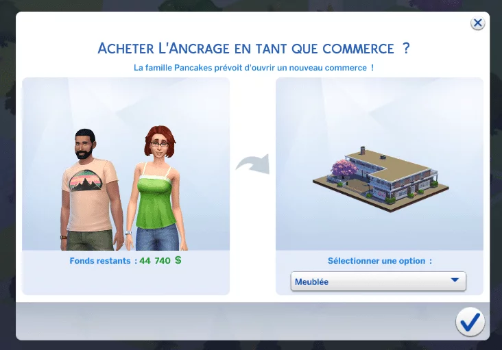 Acheter terrain commerce sims 4 au travail