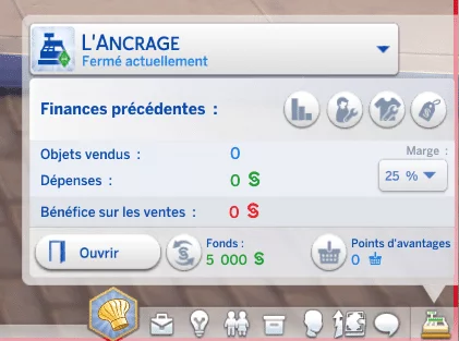 Gestion commerce sims 4 au travail